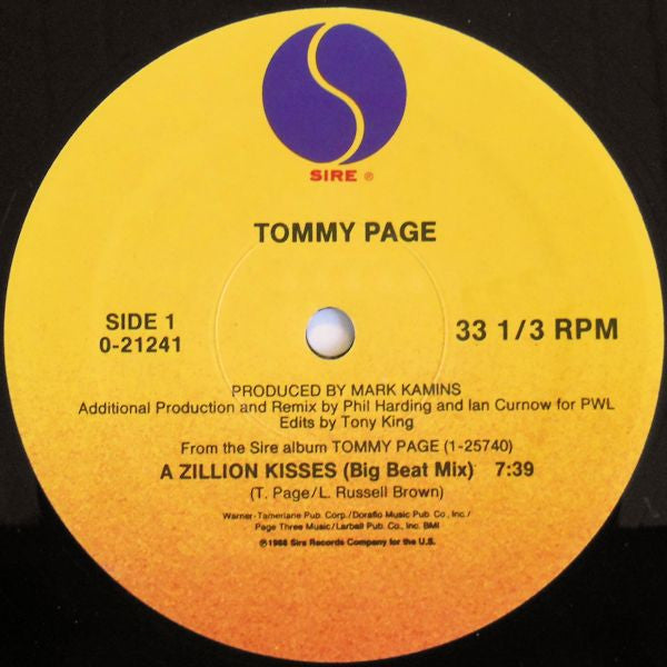 A Zillion Kisses Tommy Page