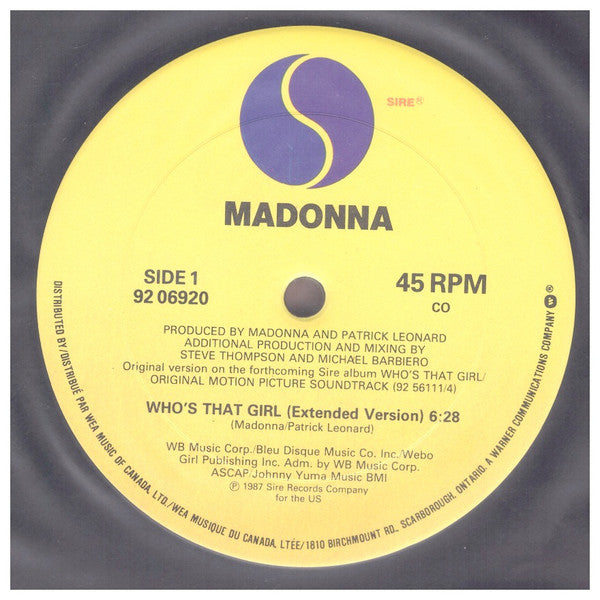 Who's That Girl Madonna