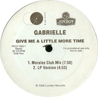 Rectangle Triangle "Give Me A Little More Time" vinyl record with colorful abstract label design.
