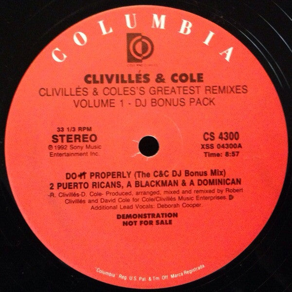 Clivillés & Cole's Greatest Remixes (Volume 1 - DJ Bonus Pack) | Rectangle Triangle  