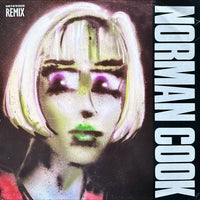 Rectangle Triangle Blame It On The Bassline Remix album cover art featuring bold typography and vibrant abstract background.