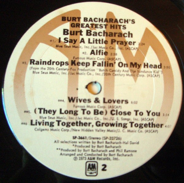 Burt Bacharach's Greatest Hits | Rectangle Triangle  