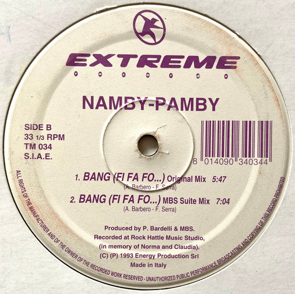 Bang (Fi Fa Fo) Namby Pamby