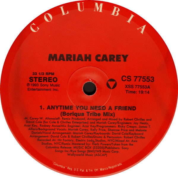 Anytime You Need A Friend Mariah Carey