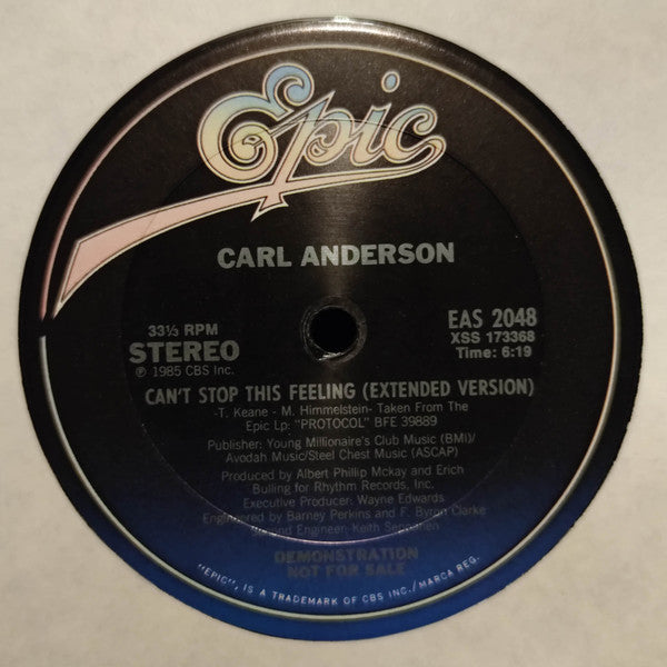 Can't Stop This Feeling Carl Anderson