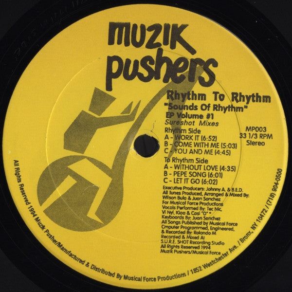 Sounds Of Rhythm EP Volume #1 (Sureshot Mixes) Rhythm To Rhythm