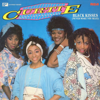 Rectangle Triangle Black Kisses album cover featuring dark-themed artwork with the title "Never Make You Blue" in bold text.