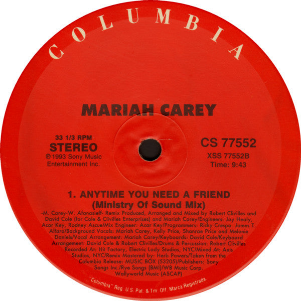 Anytime You Need A Friend Mariah Carey