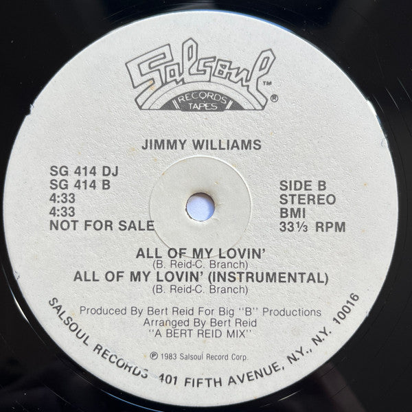 All Of My Lovin' Jimmy Williams
