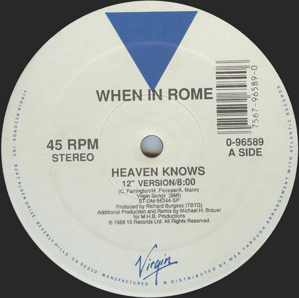 Heaven Knows When In Rome