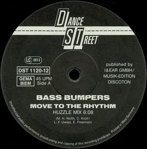 Rectangle Triangle's "Move To The Rhythm" music album cover featuring vibrant abstract geometric shapes on a dark background.