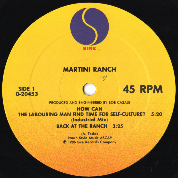 How Can The Labouring Man Find Time For Self-Culture? Martini Ranch