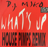Rectangle Triangle's What's Up (House Pimps Remix) music cover art featuring vibrant abstract geometric design and bold typography.