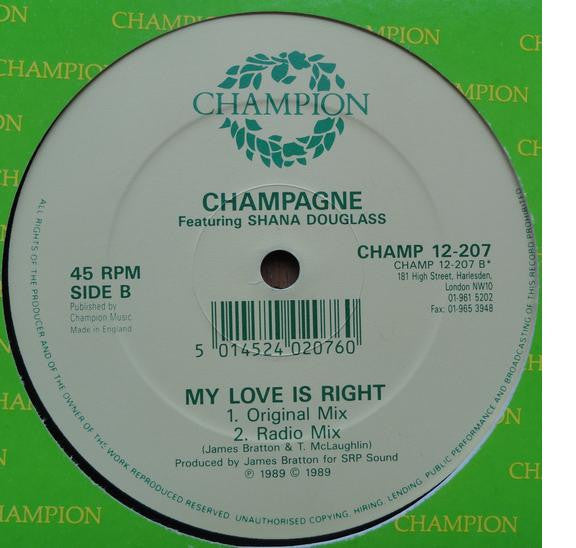 My Love Is Right Champagne (2),Shana Douglas
