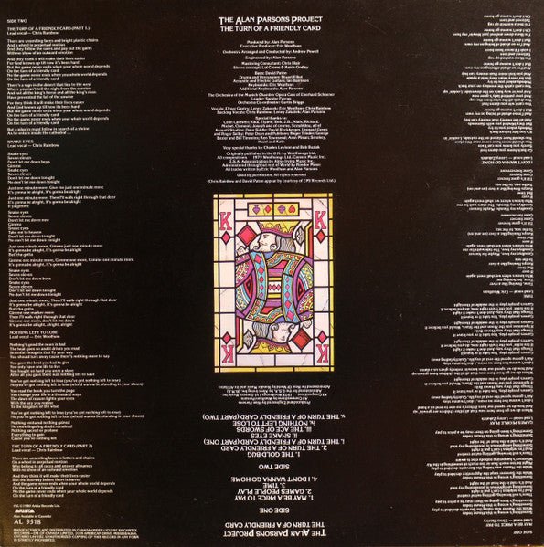 The Turn Of A Friendly Card The Alan Parsons Project