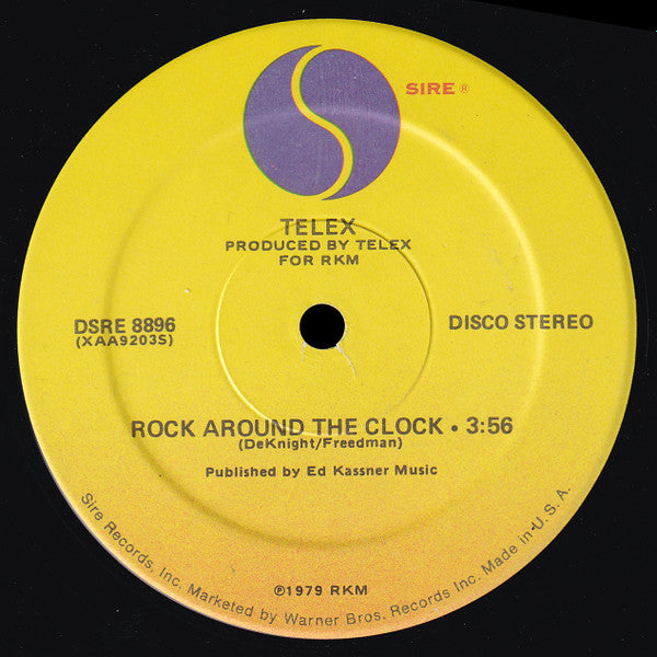 Rectangle Triangle Moskow Diskow "Rock Around The Clock" album cover featuring bold, vintage rock music artwork.
