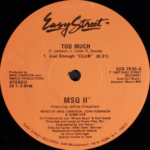 Too Much MSQ II,Jeffrey Cheatham