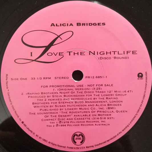 I Love The Nightlife (Disco 'Round)