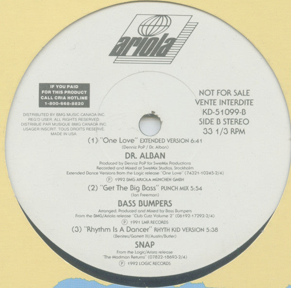 It's My Life / One Love / Get The Big Bass / Rhythm Is A Dancer