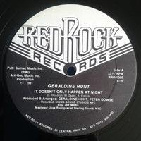 Geraldine Hunt - It Doesn't Only Happen At Night, 12" vinyl, on Red Rock Records (1981)