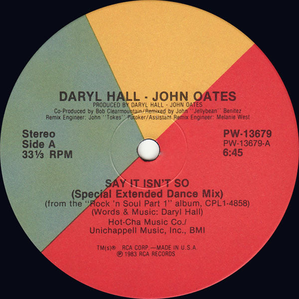 Say It Isn't So Daryl Hall & John Oates