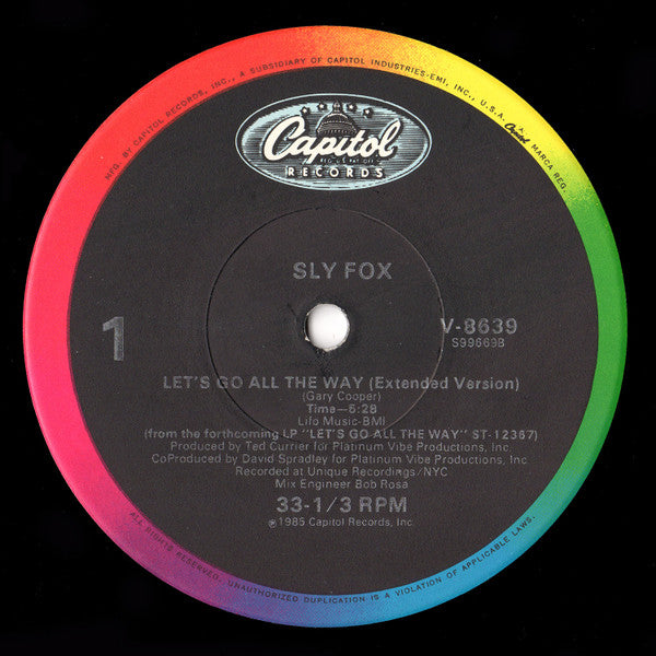 Let's Go All The Way Sly Fox