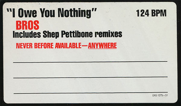 I Owe You Nothing