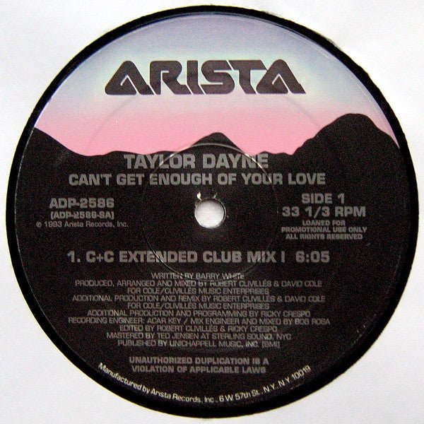 Can't Get Enough Of Your Love Taylor Dayne