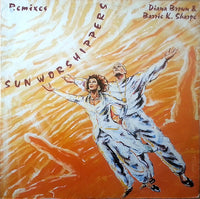 Rectangle Triangle Sun Worshippers (Remixes) music album cover featuring vibrant abstract art and bold typography.