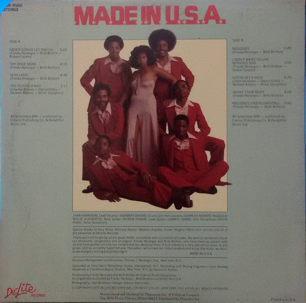Made In U.S.A. Made In USA