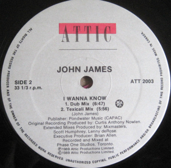I Wanna Know 2 John James