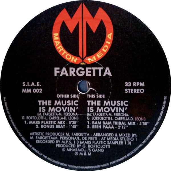 The Music Is Movin' Fargetta
