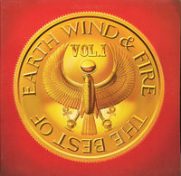 Rectangle Triangle's album cover for The Best Of Earth, Wind & Fire Vol. I featuring vibrant artwork and classic 70s design elements.
