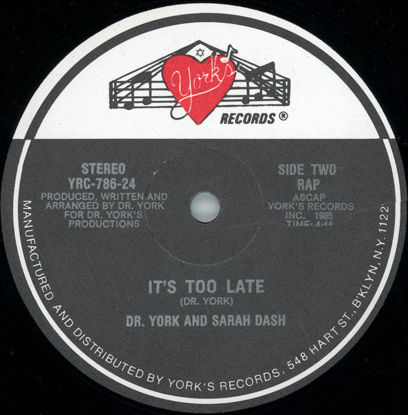 It's Too Late 4 Dr. York,Sarah Dash