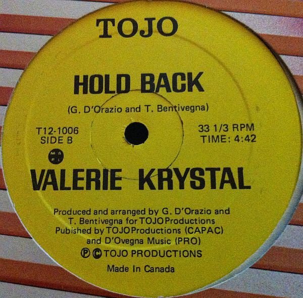 Hold Back Valerie Krystal