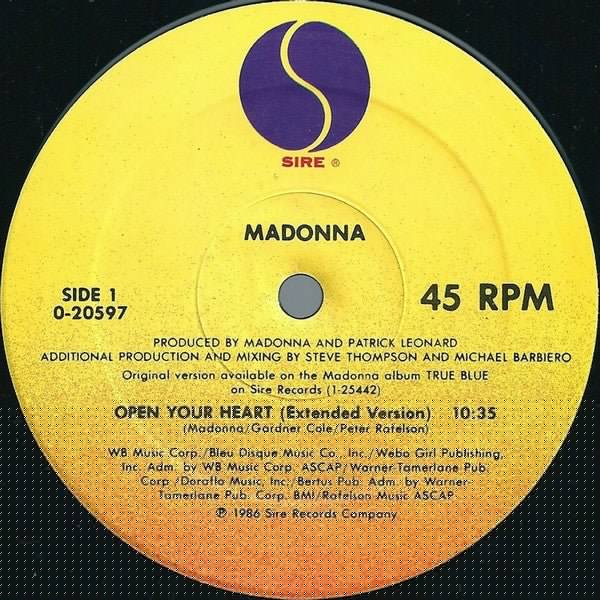 Open Your Heart Madonna