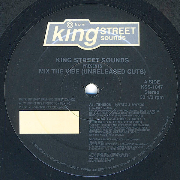 Mix The Vibe (The Unreleased Mixes) Tony Humphries