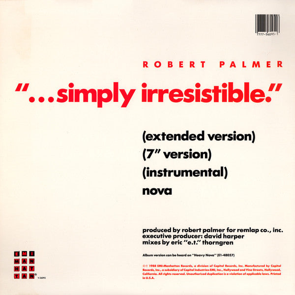 Simply Irresistible (Extended Version) Robert Palmer