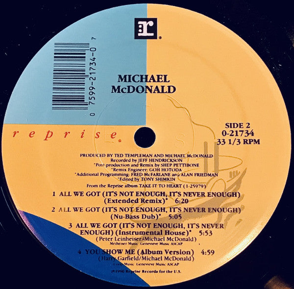 All We Got (It's Not Enough, It's Never Enough) Michael McDonald