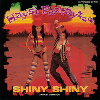 Shiny Shiny dance music album cover by Rectangle Triangle featuring a vibrant, shiny abstract design.
