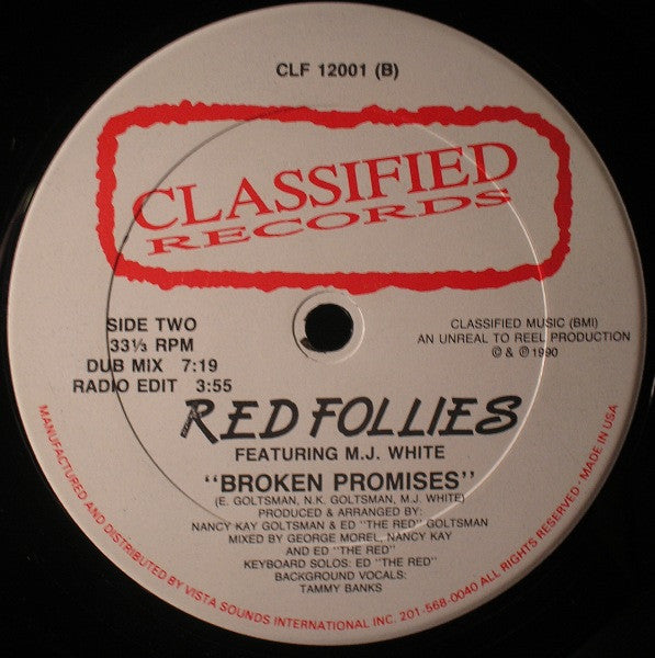 Broken Promises Red Follies,MJ White