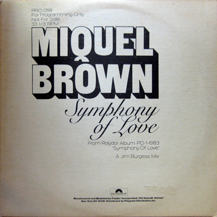 Symphony Of Love Miquel Brown