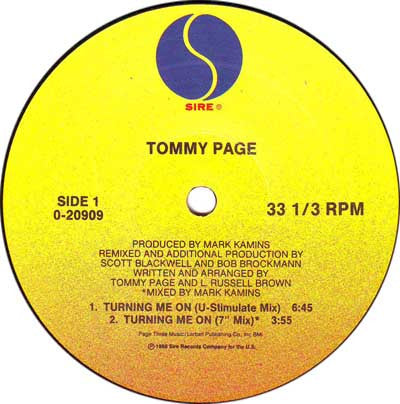 Turning Me On Tommy Page