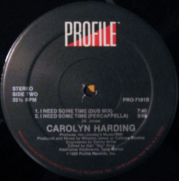 I Need Some Time Carolyn Harding
