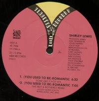Rectangle Triangle's "(You Used To Be) Romantic" vinyl record with album cover art, featuring a vibrant and artistic design.