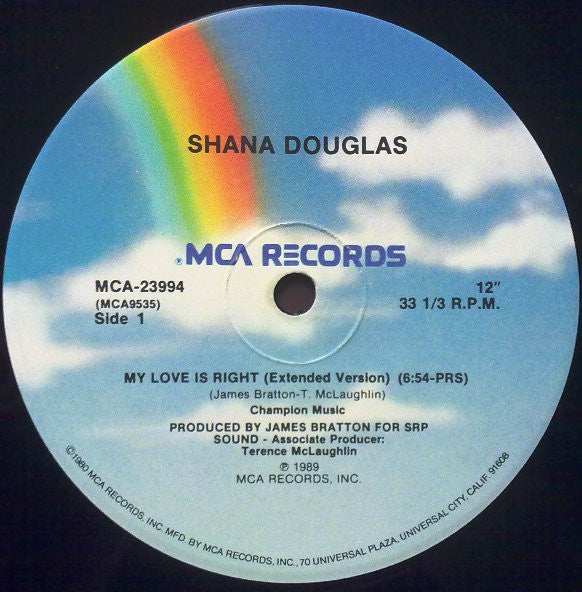 My Love Is Right Shana Douglas