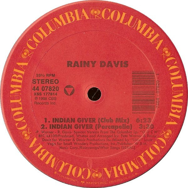 Indian Giver Rainy Davis