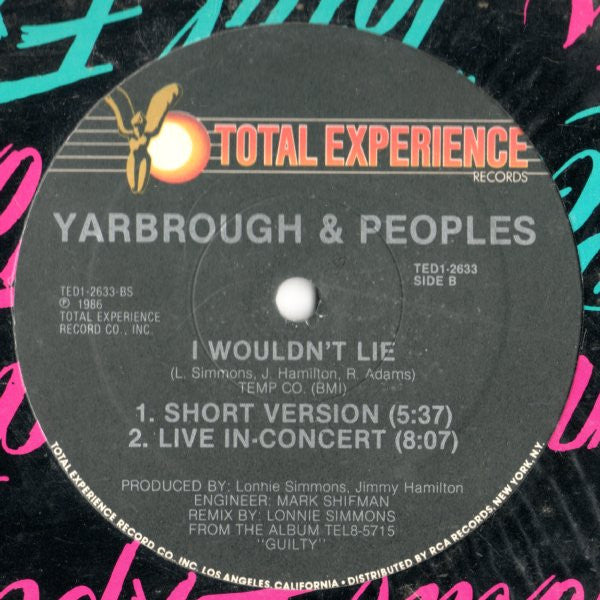 I Wouldn't Lie Yarbrough & Peoples