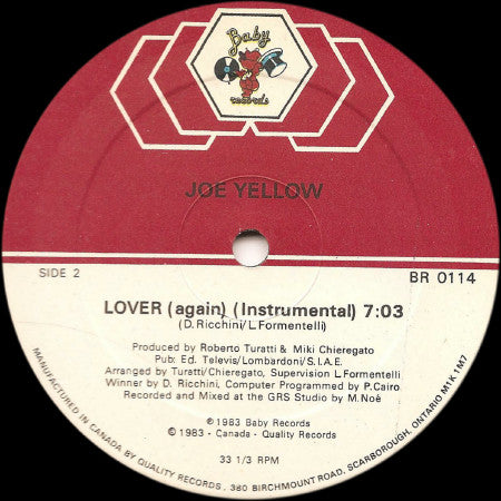 Lover To Lover (For Sale) Joe Yellow