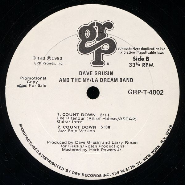Count Down Dave Grusin,The NY-LA Dream Band